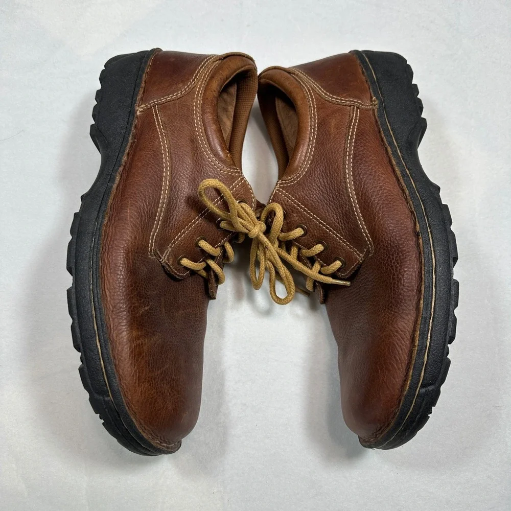 Bjorndal Mens Brown Leather Oxford Shoes Lace Up Casual‎ Rugged Size 10.5 M